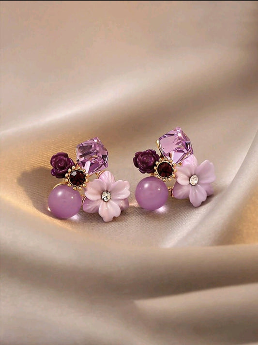 Blossom Amethyst Stud